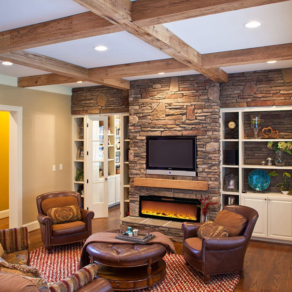 Transforming Living Spaces with Stone Fireplace Designs That Complement Modern TV Setups