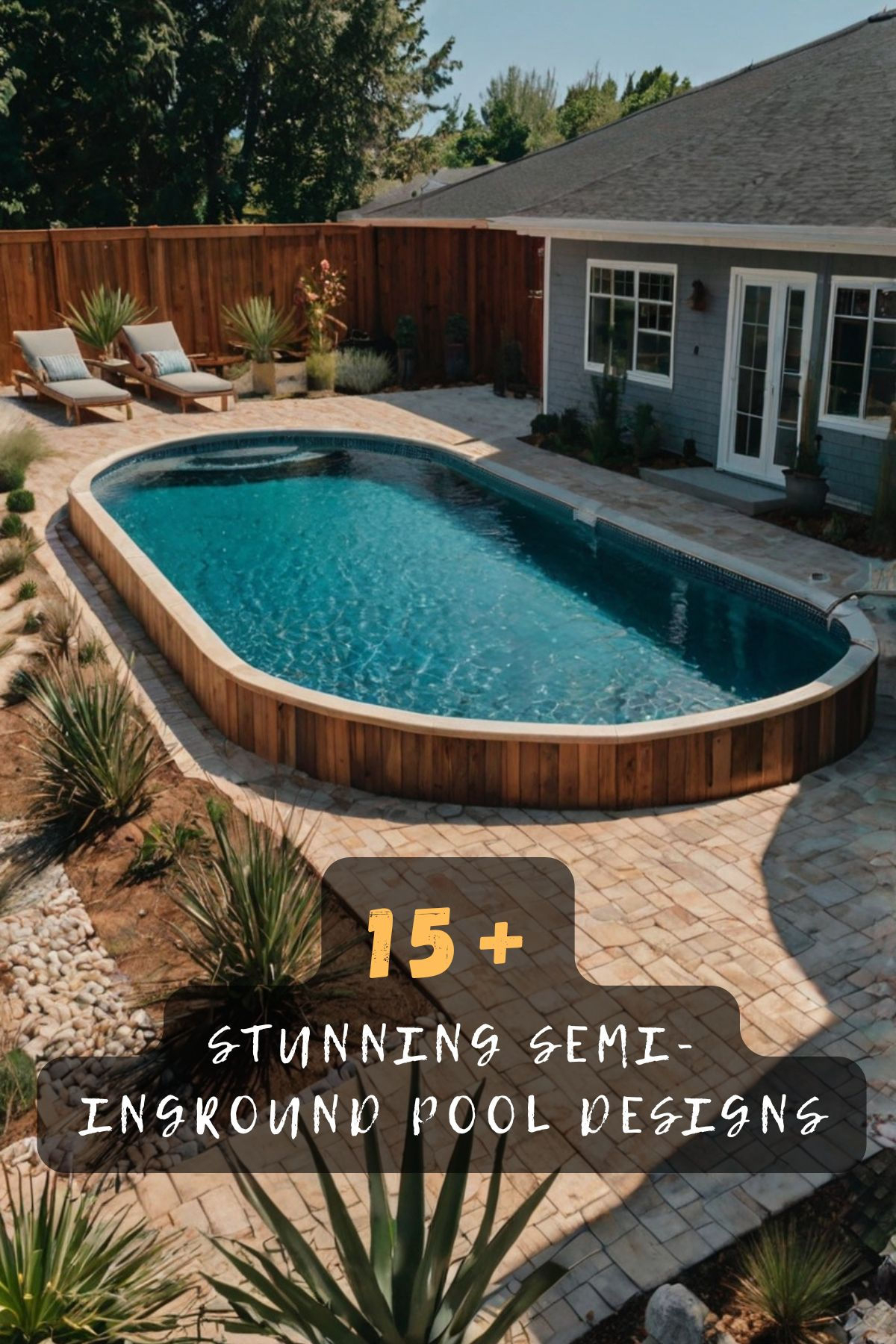 15 Unique Semi-Inground Pool Ideas For Your Backyard | Small Pools ... for Practical Design Tips for Blending Semi Inground Pools with Natural Landscaping