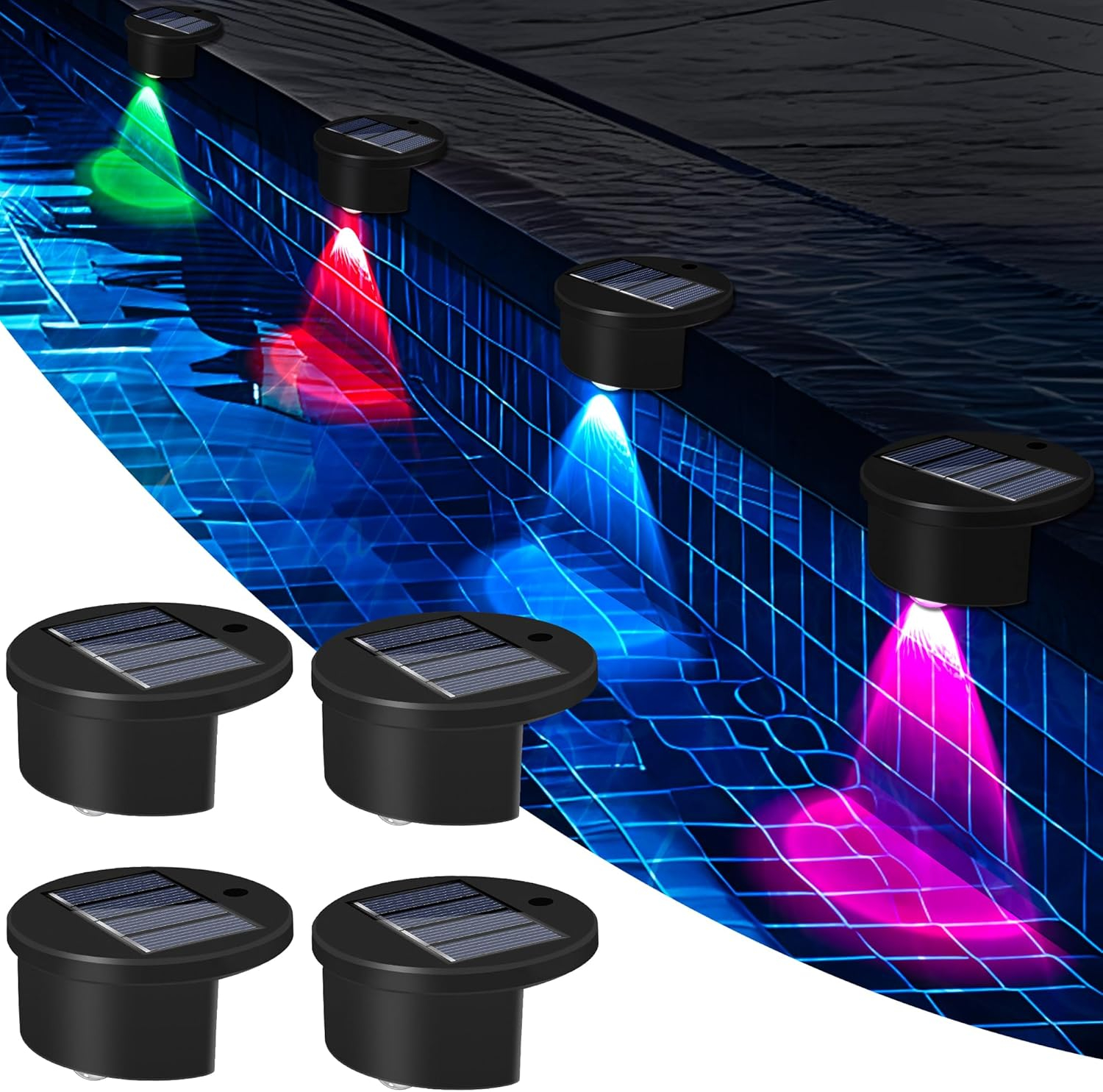Amazon.com : Arrozon Solar Above Ground Pool Lights, 4 Pack Outdoor ... with regard to Transforming Night Swims with Solar Powered Above Ground Pool Lighting