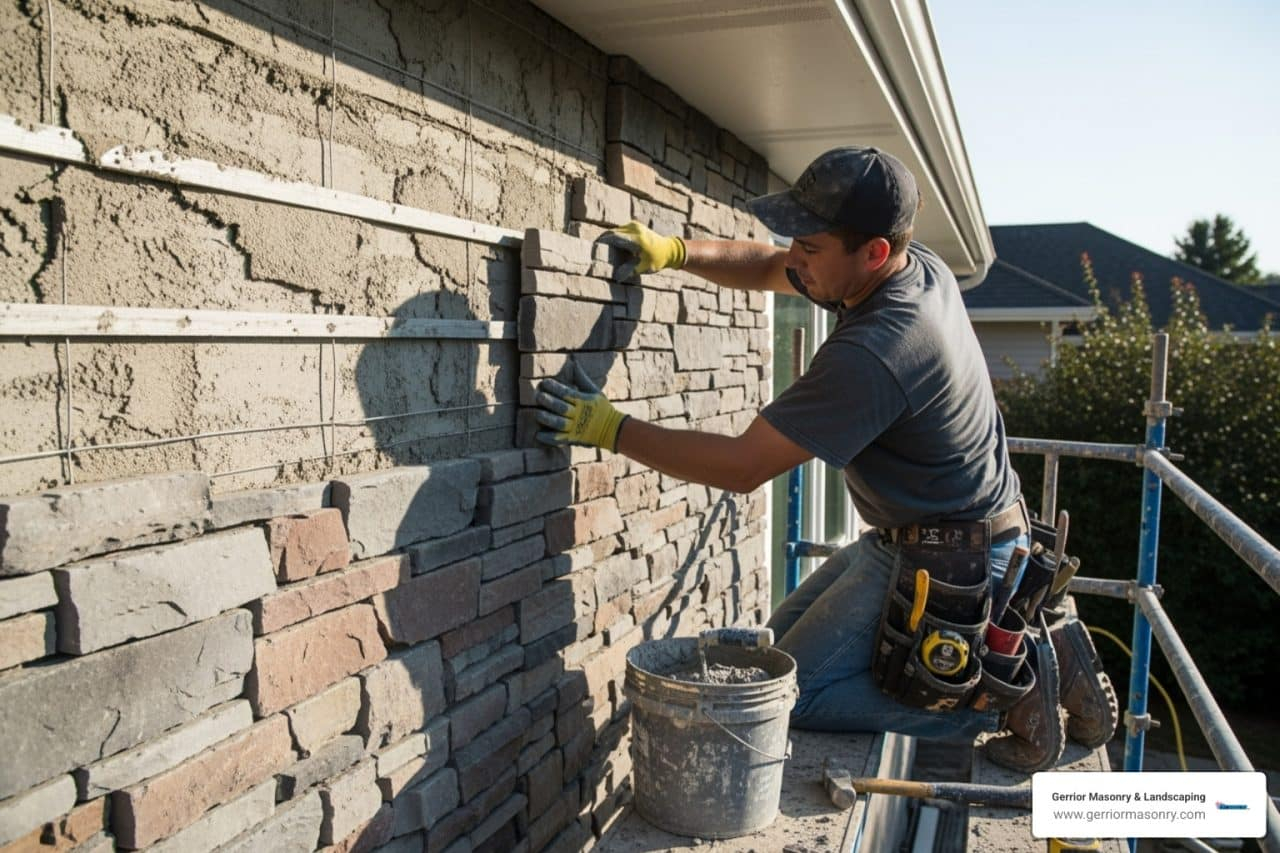 Best Stone Veneer Installation: 4 Steps To Pro Results regarding Installing Stone Veneer On Fireplace