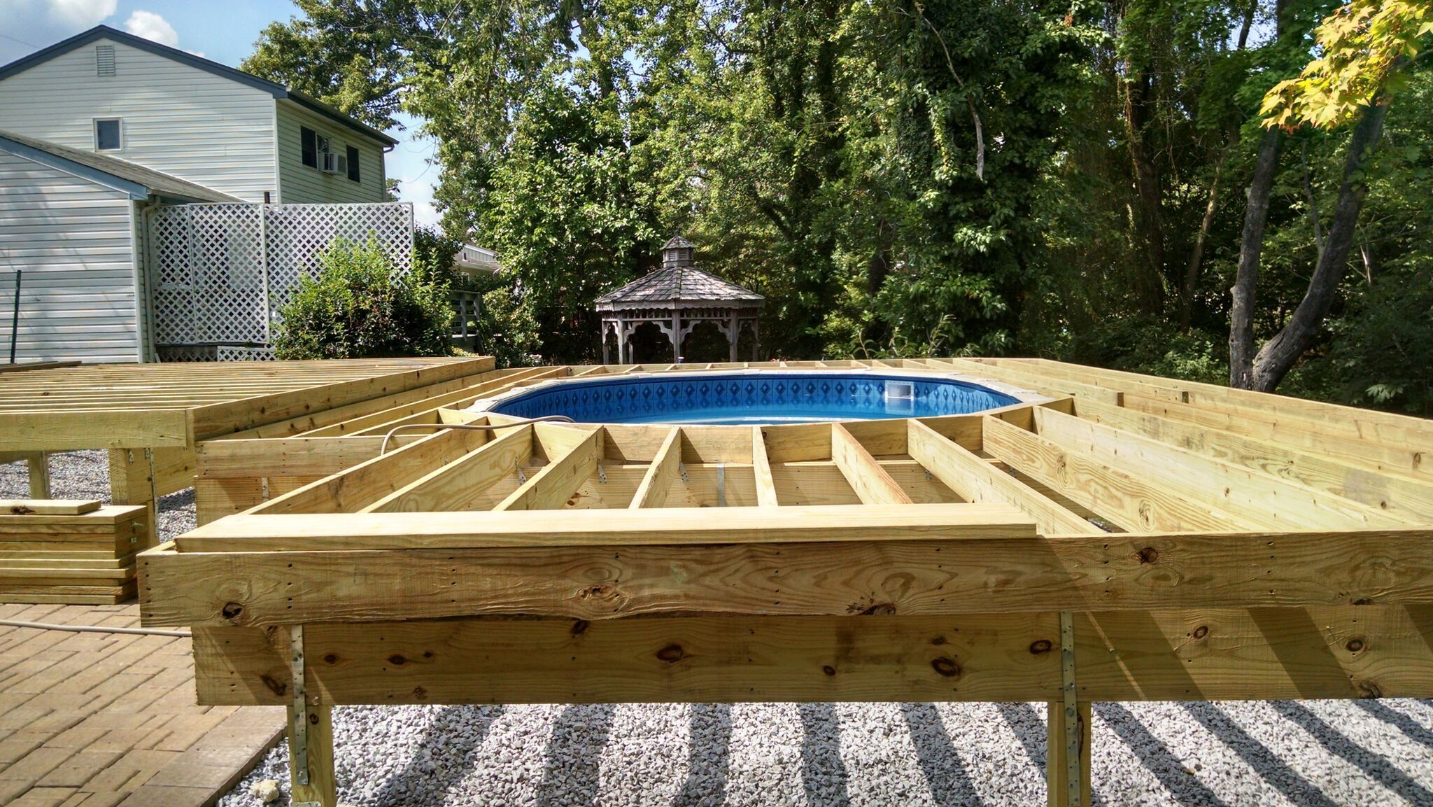 Frame Deck Around Pool At James Reis Blog with regard to Common mistakes homeowners make when framing their first pool deck