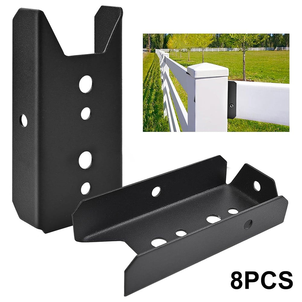 Galvanized Steel Fence Brackets For Wood Posts Black 2X4 Carbon Steel ... in Metal To Wood Fence Brackets