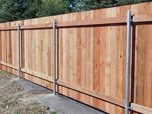 Galvanized Steel Fence Posts For Wood Fence | The Tube in Why Metal Posts Are the Secret to a Wood Fence That Lasts Decades