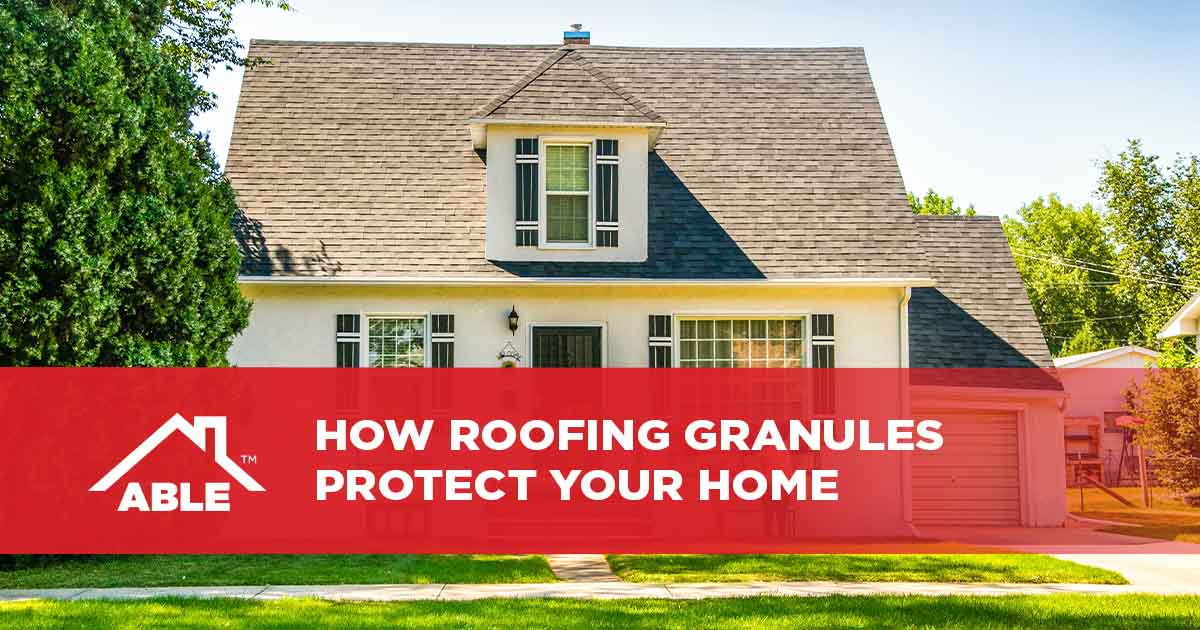 How Roofing Granules Protect Your Home - Able Roofing throughout Gas Fireplace Outside Vent Cover