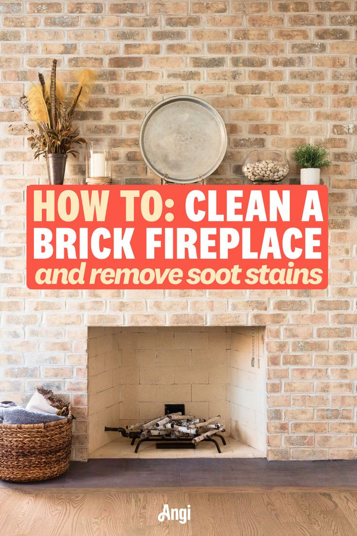How To Clean Brick Fireplaces And Remove Tough Soot Stains | Brick ... with How to Clean Fireplace Brick Without Damaging the Mortar