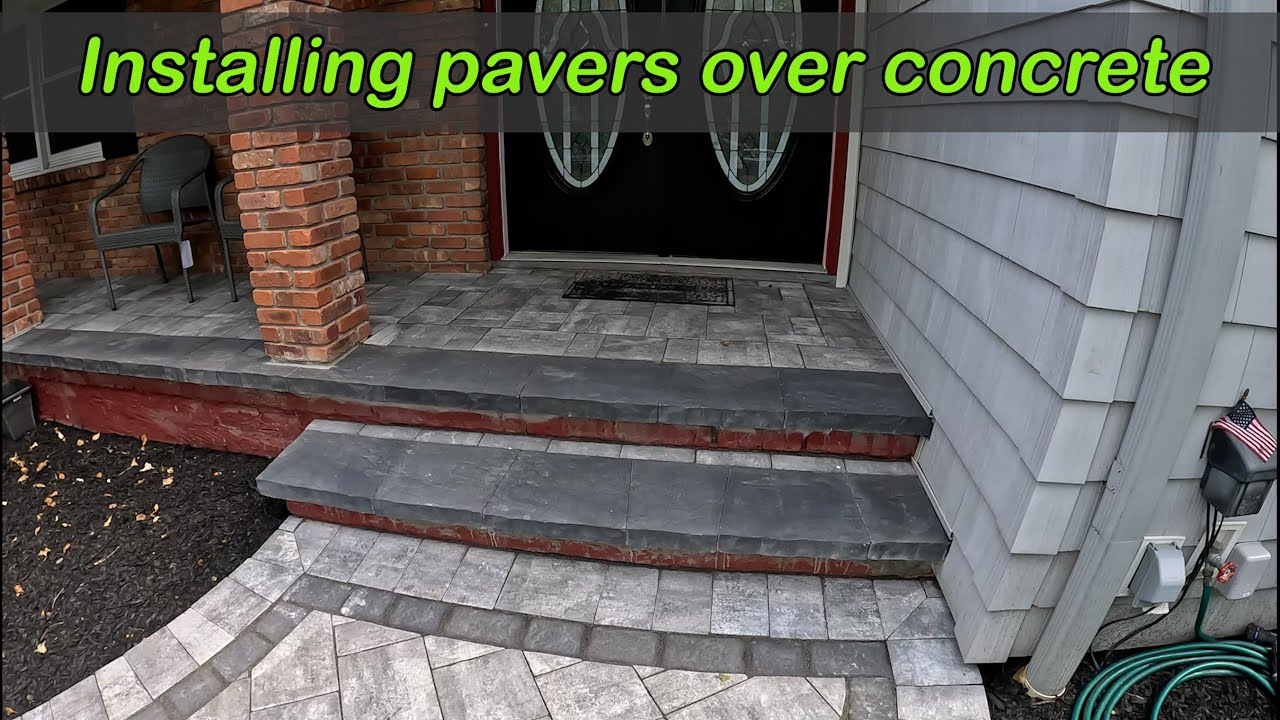 How To Overlay Pavers On Concrete At Zane Stirling Blog throughout Pavers On Top Of Concrete Patio