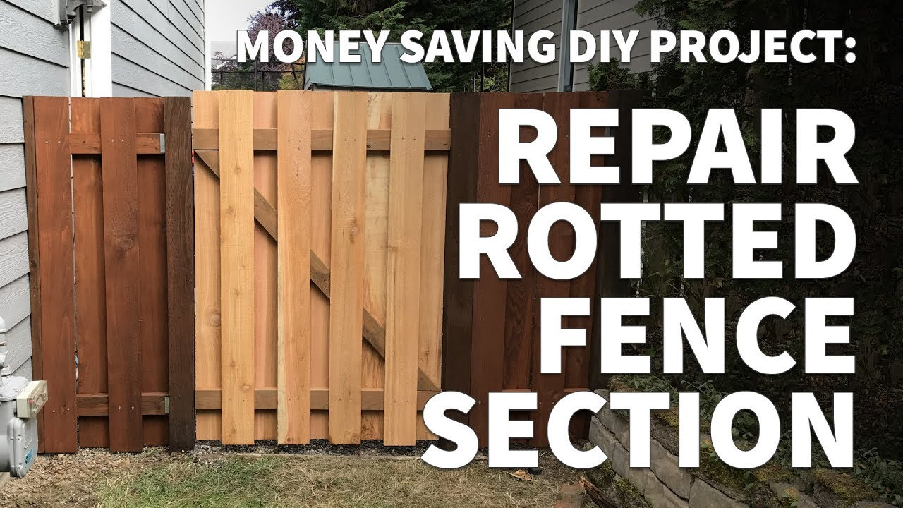 How To Repair And Replace Wooden Fence Section Panel Only – Fix Rotted ... with Why Your Fence Panels Are Loose and How to Fix Them Properly