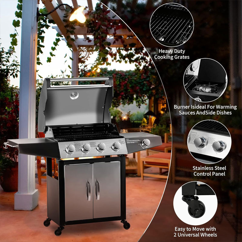 Master Cook 4 Burner Bbq Gas Grill - Cabinet Style Stainless Steel Grill with regard to Why Serious Home Cooks Are Switching to Gas Grills with Integrated Cooling in 2026