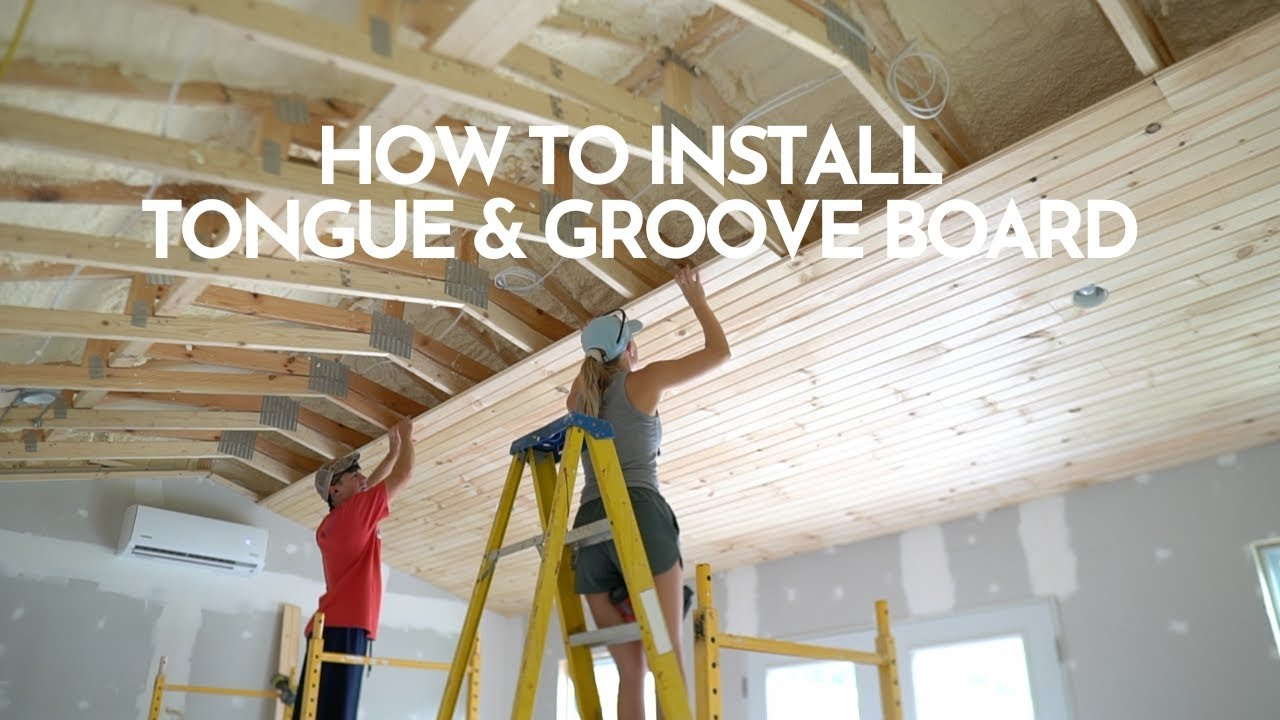 Tongue And Groove Ceiling Planks Home Depot How To Install A Wood inside Cedar Tongue And Groove Porch Ceiling