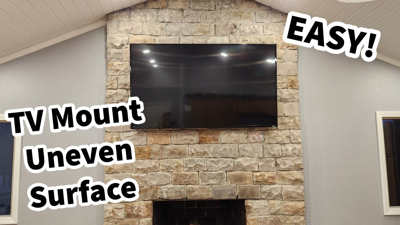 Wall Mounted Tv To Stone Installing A Tv On A Stacked Stone Wall | Tv with regard to How to safely mount a TV on an uneven stone fireplace without cracking the rock