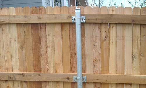 Wood Fence Post Options | Metal Fence Posts for Metal Post With Wood Fence