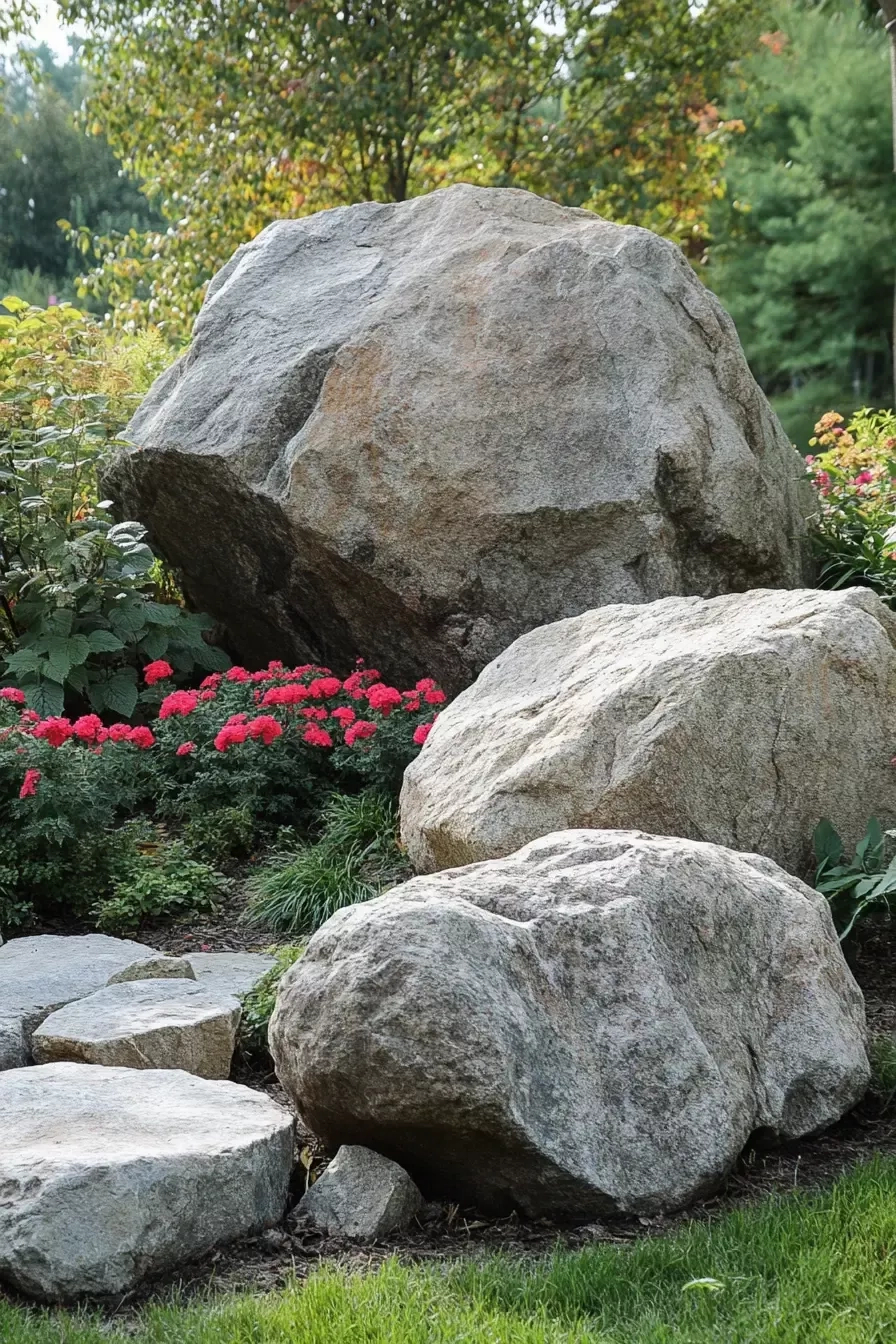 11+ Rock Landscaping Ideas For Your Garden – Dreamyhomestyle ... with Large White Stones For Landscaping