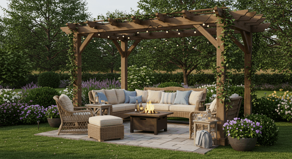15 Farmhouse Backyard Seating Area Ideas To Transform Your Outdoor ... throughout How Ergonomic Backyard Seating Reduces Stress and Elevates Everyday Living