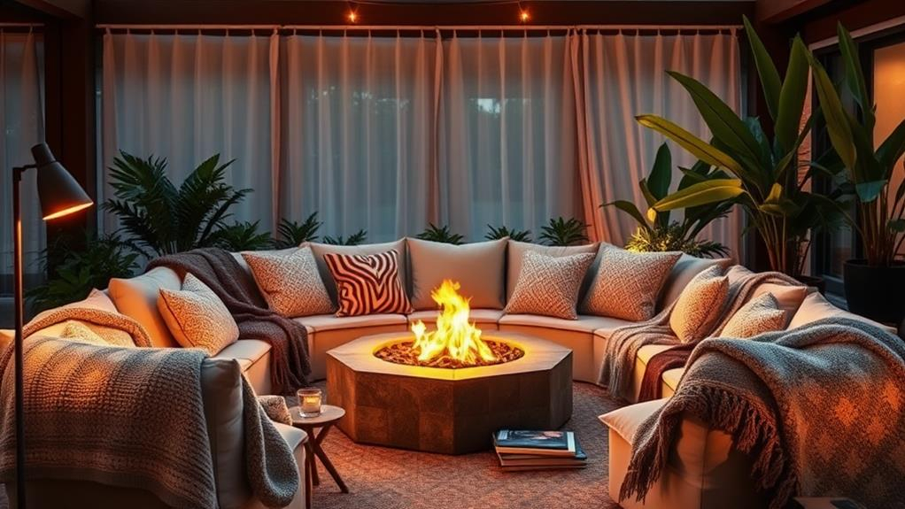 22 Cozy Living Rooms Ideas pertaining to Fireplace In Centre Of Room