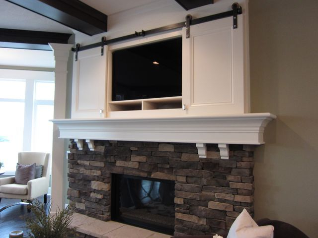 24 Best Hidden Tv Over Fireplace Images On Pinterest | Fire Places ... in Practical alternatives for people who hate the television over the mantle look