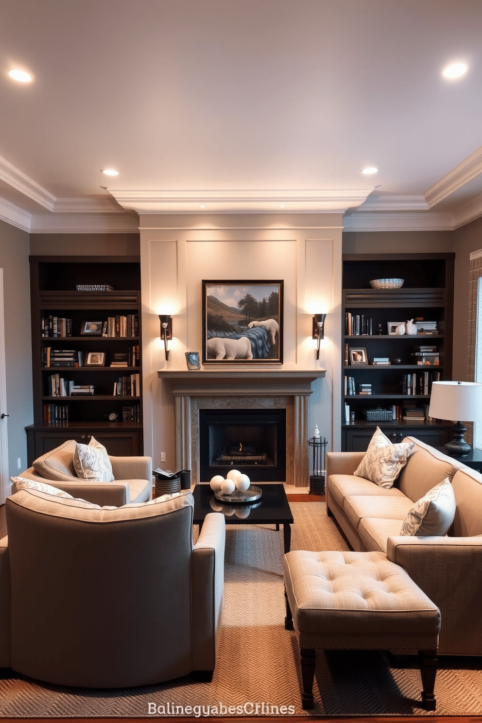 25+ Family Room Design Ideas With Fireplace – Engineers And Architects ... within Fireplace In Centre Of Room