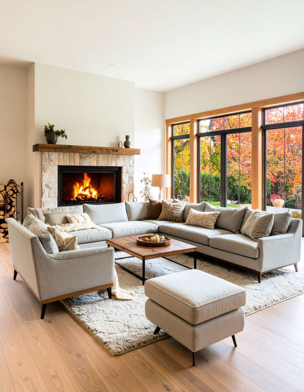 25 Fireplace Seating Ideas For A Cozy And Inviting Living Room - Our ... regarding Fireplace In Centre Of Room