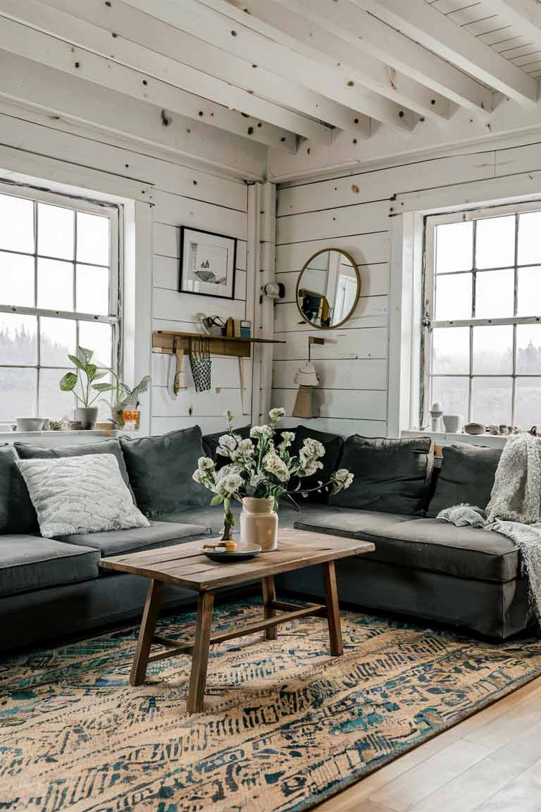 27 Minimalist Farmhouse Living Room Ideas: Rustic Charm with regard to Manufactured Home Front Porch Ideas