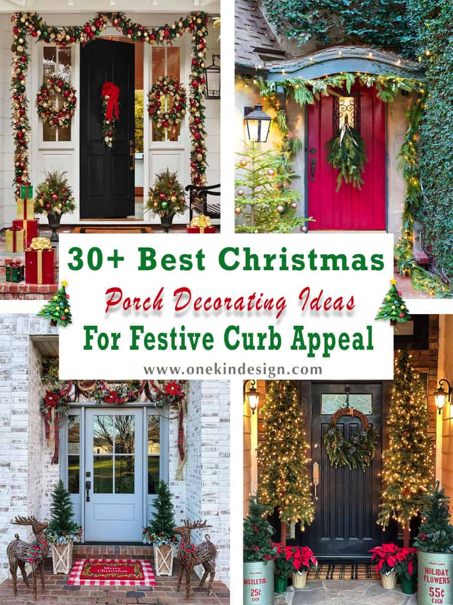 30+ Best Christmas Porch Decorating Ideas For Festive Curb Appeal regarding Front Porch Xmas Decor Ideas
