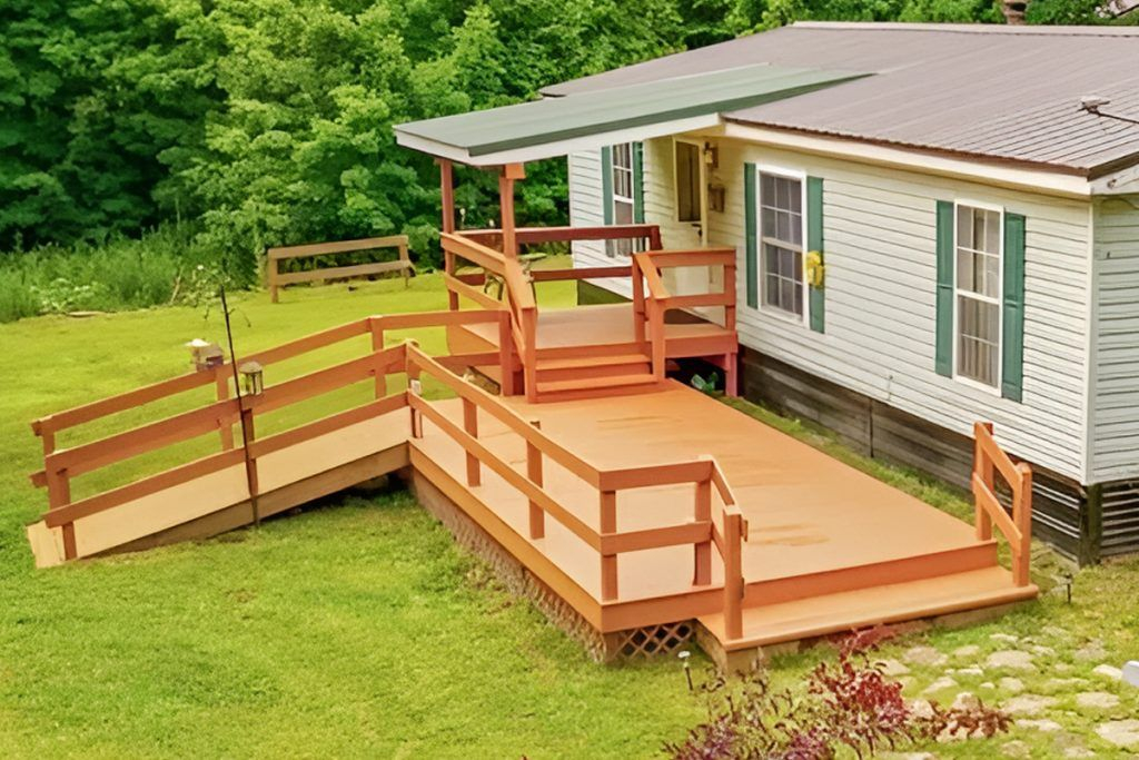 50 Inspiring Mobile Home Deck Ideas For Every Budget | Mobile Home Deck ... within Porch Deck Ideas For Mobile Homes