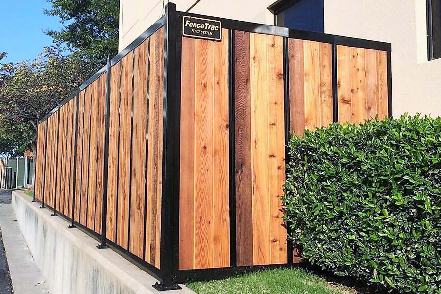 Build A Wood Fence With Metal Posts (That's Actually Beautiful) regarding Metal Post And Wood Fence