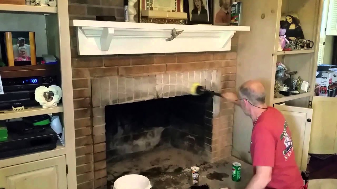 Cleaning Creosotes Off Brick Fireplaces A Easy Hack - Youtube throughout How To Clean A Brick Fireplace