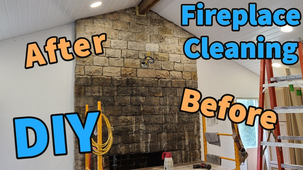 Cleaning Soot Off Fireplace Stone And Brick - Youtube with regard to How To Clean A Brick Fireplace