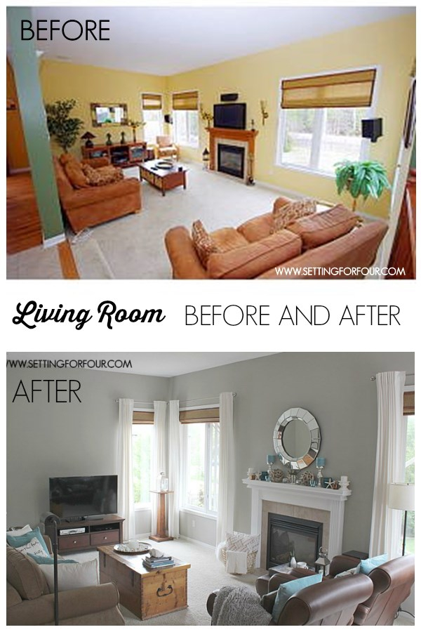 Living Room With A Fireplace Makeover Before And After with Real Before and After Looks for Tricky Living Rooms with Fireplaces