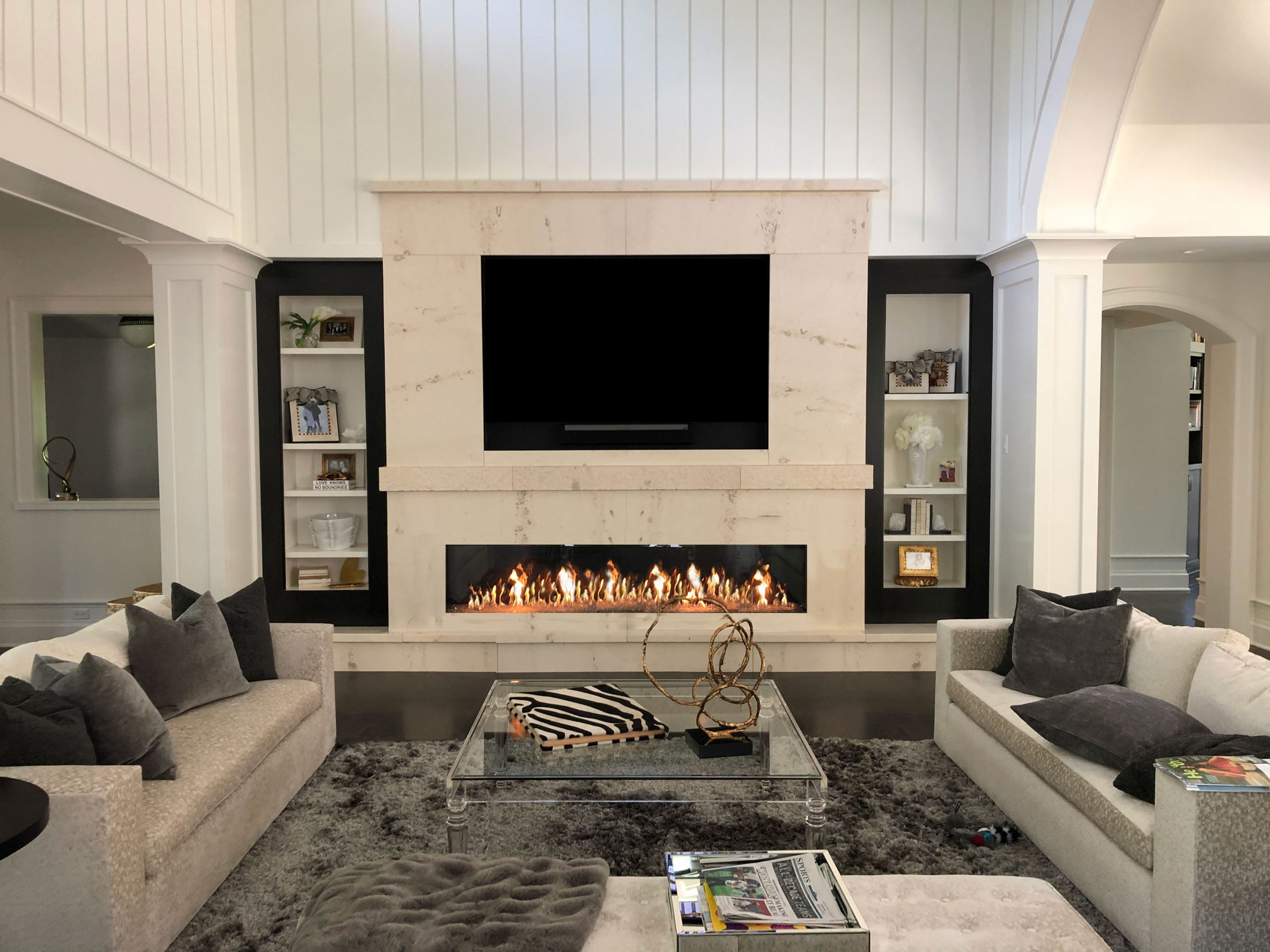 Mounted Tv Over Fireplace Storage Ideas | Gas Furnace within Tv Above Gas Fireplace Ideas