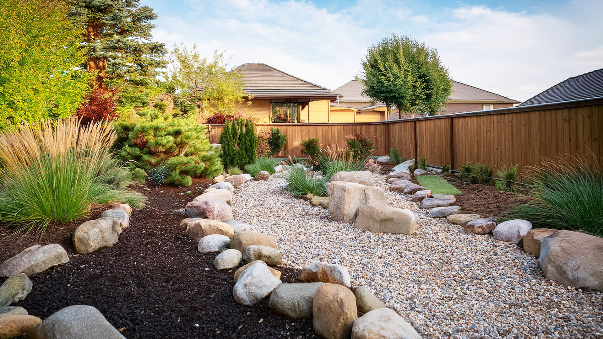 River Rock & Stone Landscaping Guide For Small Yards | Q&A Landscaping ... inside Brown River Rock For Landscaping