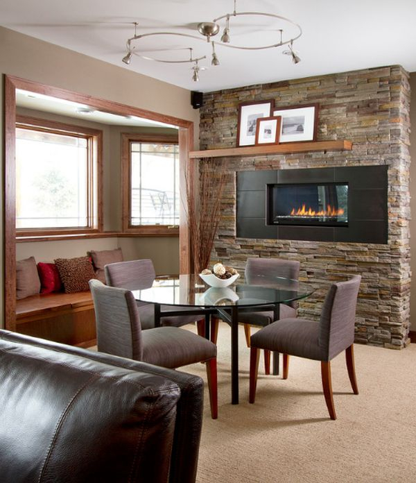 Rustic Modern Dining Rooms Fireplace Dining Room Fireplace Ideas For regarding Rustic to Contemporary Dining Room Fireplace Designs for Every Home Style