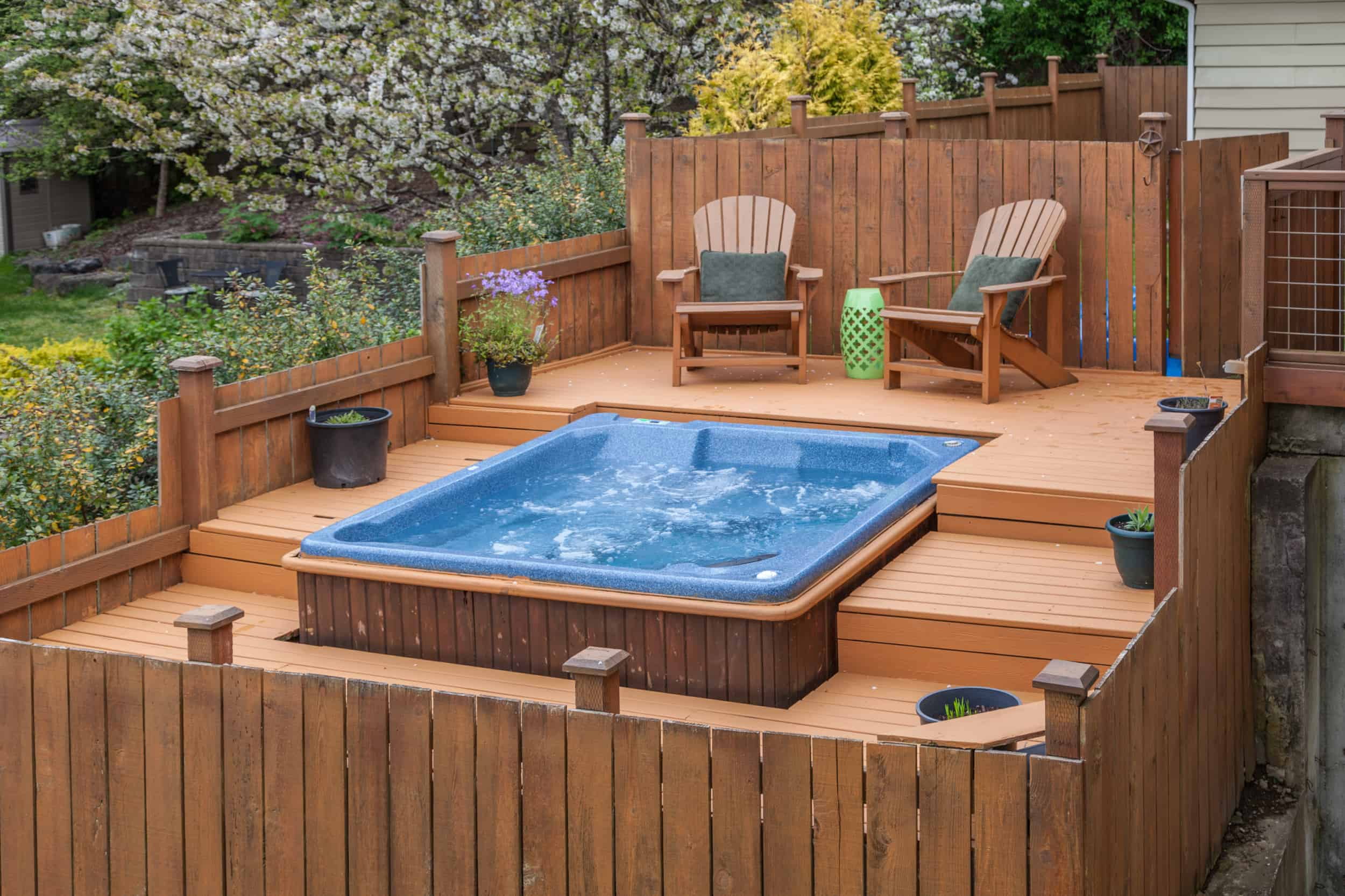 Two Level Deck Ideas With Hot Tub - Design Talk regarding Above Ground Hot Tub Ideas
