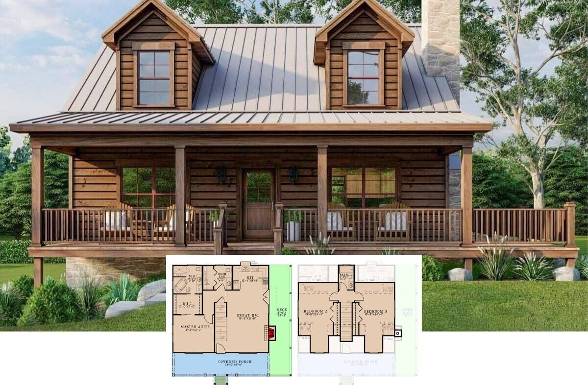Wrap Around Porch Cabin Design pertaining to Small House With Wrap Around Porch