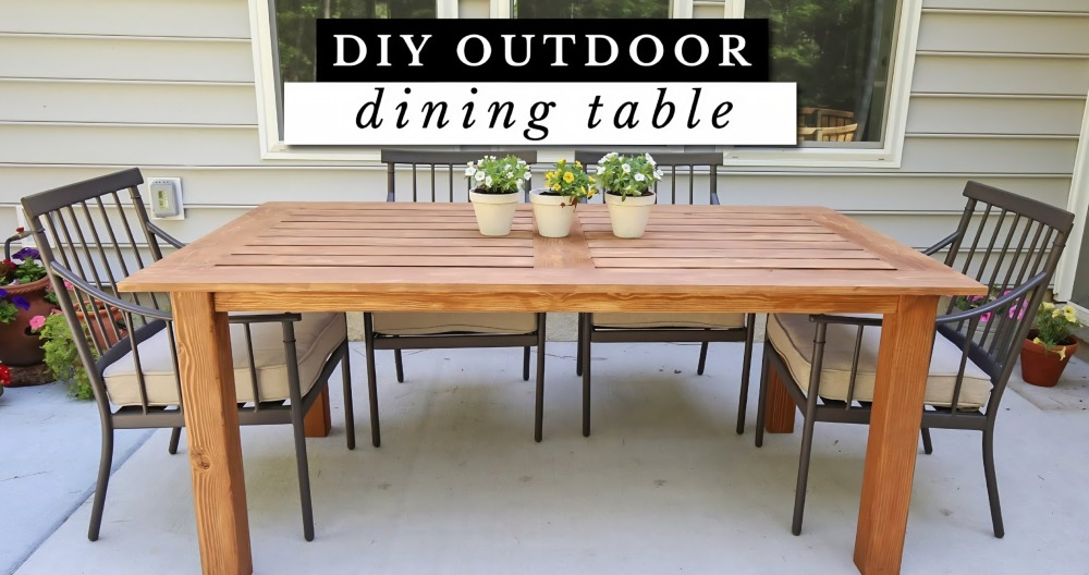 Diy Outdoor Table With Free Plans for Simple woodworking projects for custom outdoor tables you can build this weekend