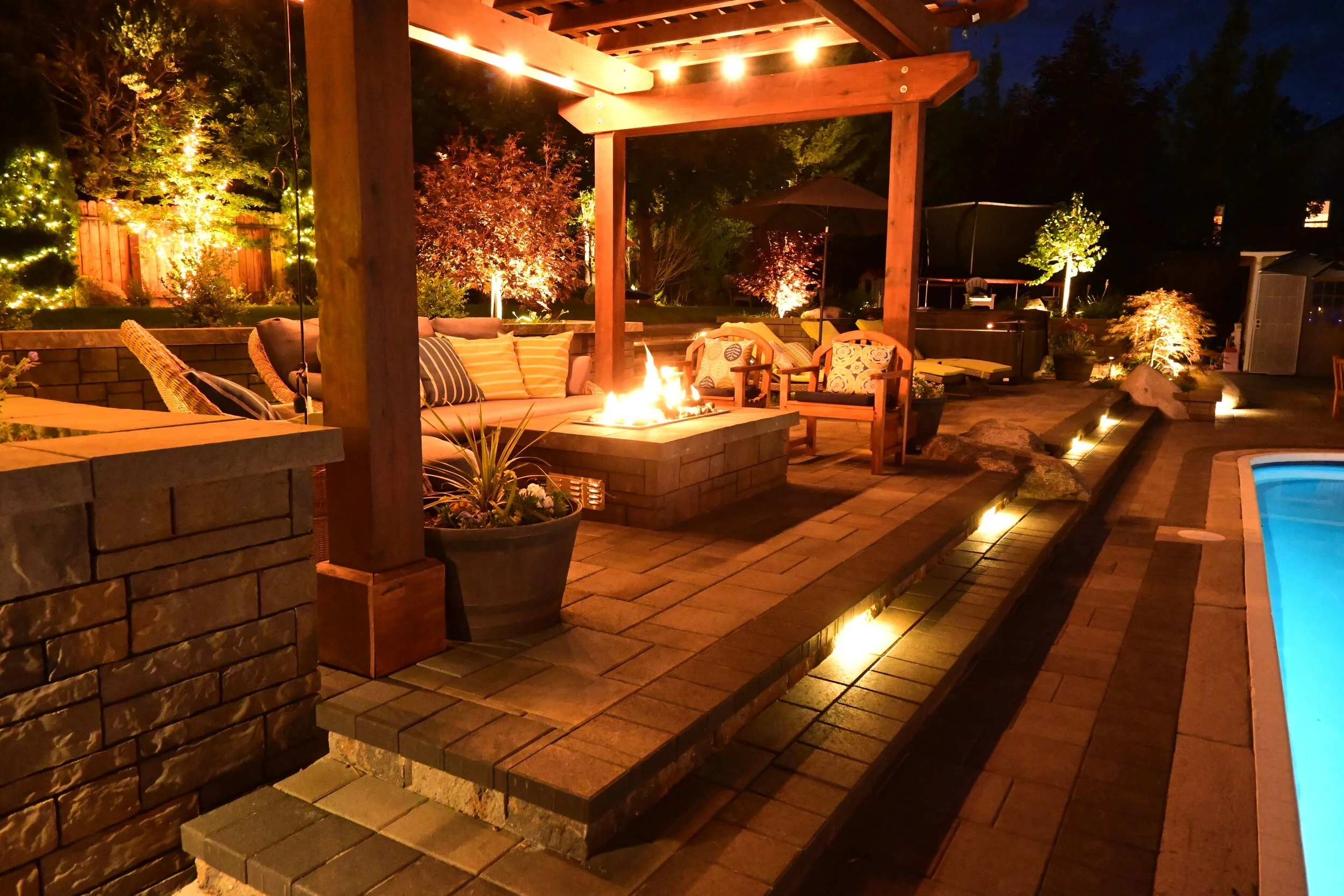 Landscape Design Plans Backyard within How Professional Landscape Designers Illuminate Backyards After Dark