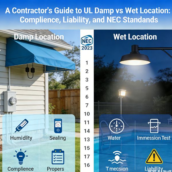 Ul Damp Vs. Wet Location: A Contractor’s Guide To Nec Compliance within Navigating Wet Location Ratings For Outdoor Fans In Exposed Patio Environments