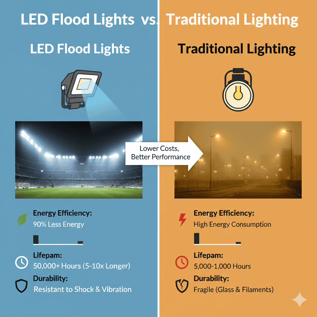 Why Traditional Security Lighting Fails and How Modern LED Flood Lights Get It Right