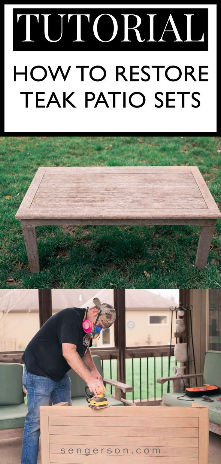 10 Easy Steps To Restoring Teak Furniture From Looking Weathered To ... within Teak Outdoor Side Table Maintenance