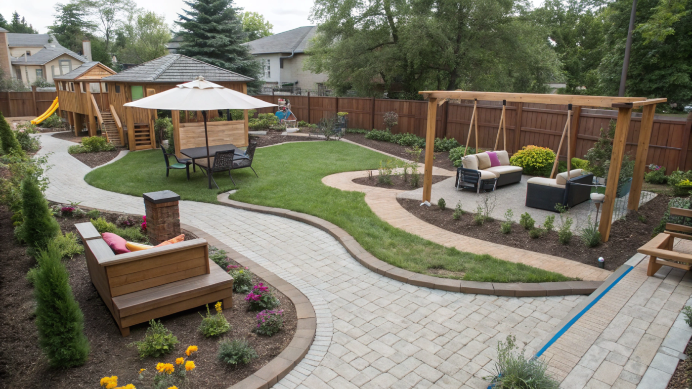 10 Family-Friendly Backyard Layout Ideas With Practical Beauty 2025 ... throughout Vidaxl Outdoor Dining Set Review