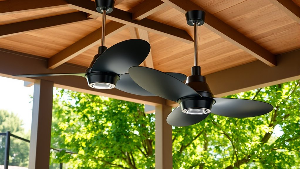 11 Best High Airflow Gazebo Fans With Downrods For Cooling Your Outdoor ... for Decoding Airflow and Blade Span for Your Covered Porch Cooling Setup