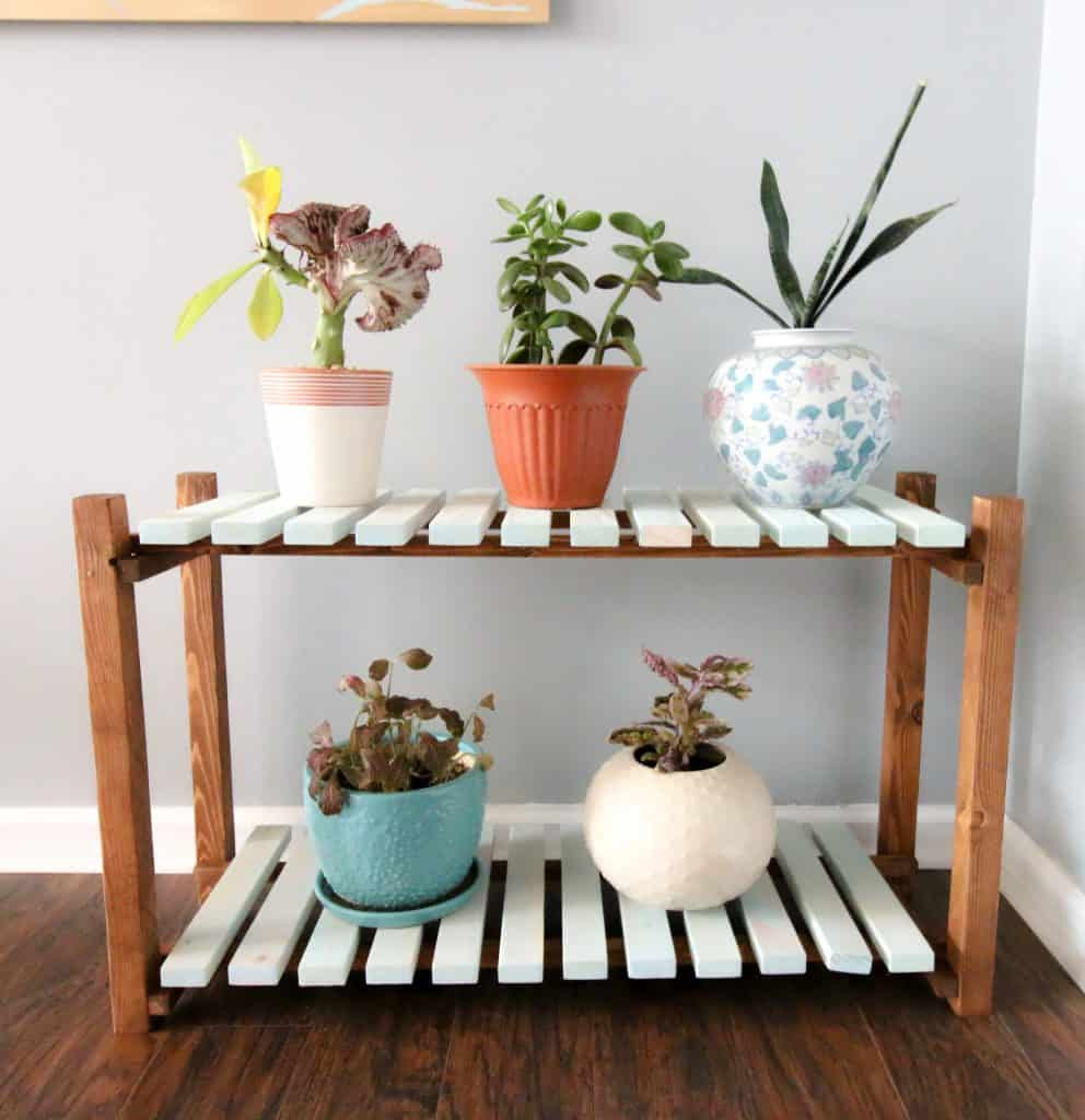 18 Diy Plant Stands You Can Make This Weekend throughout Rustic Outdoor Plant Stand Table