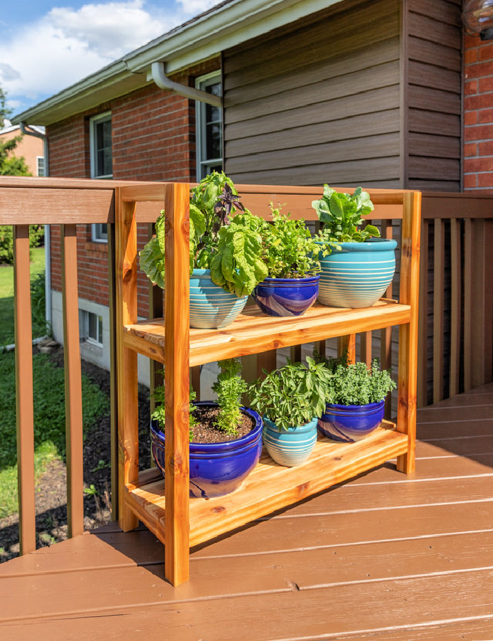 40 Free Diy Plant Stand Plans (Cheap And Easy To Build) throughout Rustic Outdoor Plant Stand Table