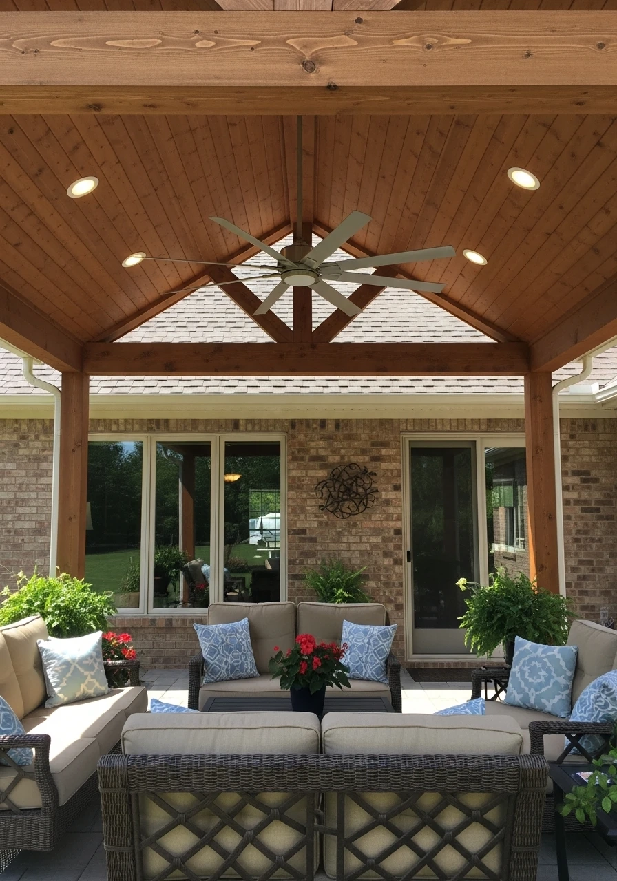 45 Covered Patio Ideas - Addicted To Organization within Decoding Airflow and Blade Span for Your Covered Porch Cooling Setup
