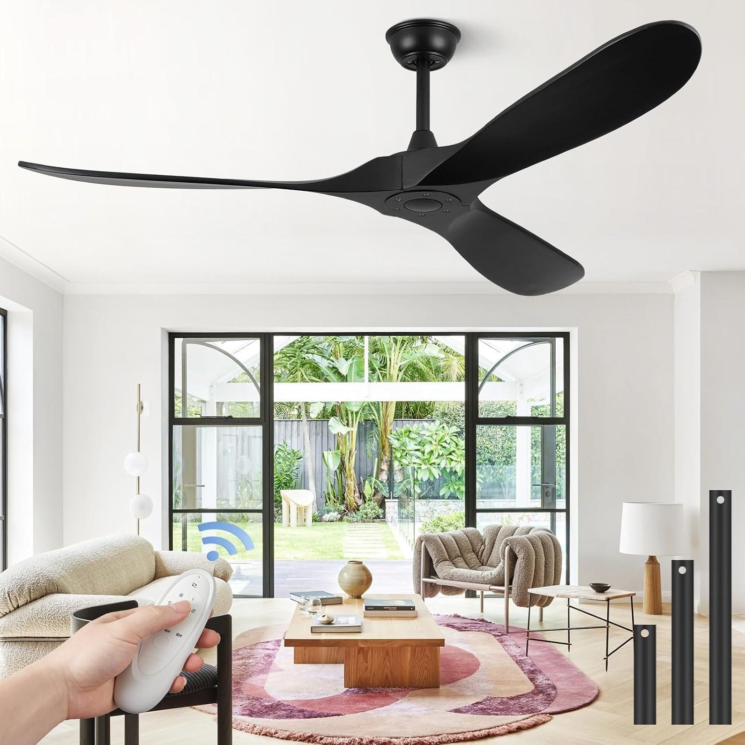 Abz Ceiling Fans Without Lights - 52 Inch Modern Ceiling Fans No Lights ... pertaining to Modern Outdoor Ceiling Fan Design