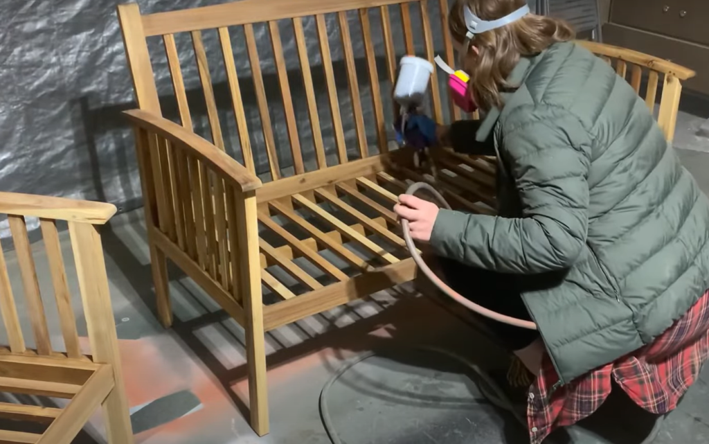 Can You Paint Teak Outdoor Furniture? - Profypainter pertaining to Teak Furniture Weathering Silver Patina