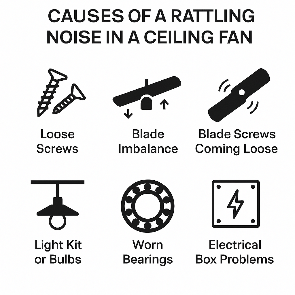 Ceiling Fan Making Rattling Noise: Fixes + When To Call Pro within Understanding the Hidden Electrical Causes Behind Your Ceiling Fan Noise in 2026