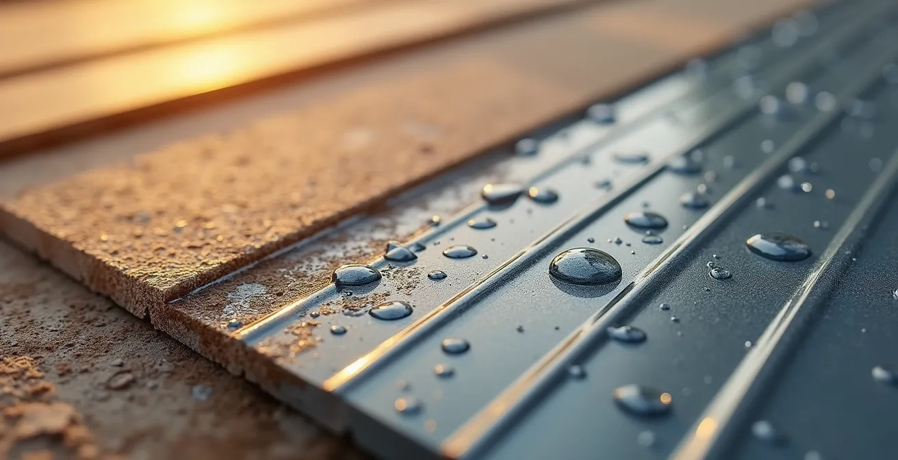 Close-Up Photograph Of Weather-Resistant Building Materials Showing ... in Outdoor Side Table For Plant Display