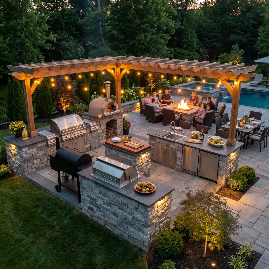 Diy Outdoor Kitchen Planning Guide: Layouts & Costs | Bbq Deal Engine ... inside Outdoor Kitchen Design Guide