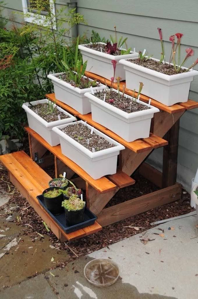 Diy Tiered Plant Stand pertaining to Rustic Outdoor Plant Stand Table