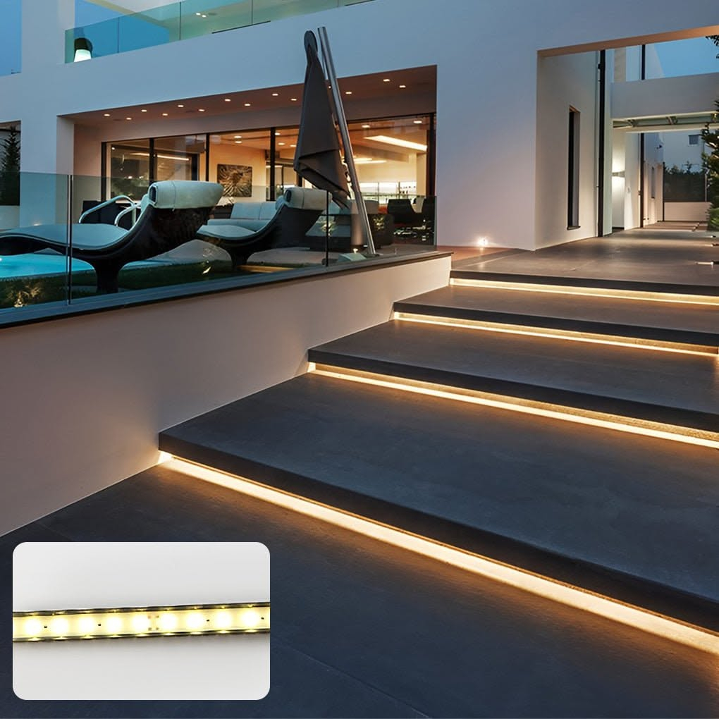 Exterior Led Step Lights Under Tread Guardrails Lights | Linear ... throughout The Hidden Geometry Behind Perfect Exterior Lighting Placement In 2026